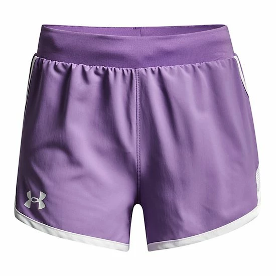 Girls 7-16 Under Armour Fly By Shorts Pitch Gray 3 Girls 7-16 Under Armour Fly By Shorts Pitch Gray - Image 3