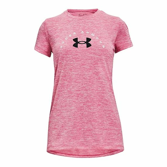 Girls 7-16 Under Armour Twist Arch Logo Tech Tee Purple Nebula 7 Girls 7-16 Under Armour Twist Arch Logo Tech Tee Purple Nebula - Image 7