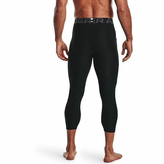 Men's Under Armour HeatGear® Three-Quarter Base Layer Leggings Black 2 Men's Under Armour HeatGear® Three-Quarter Base Layer Leggings Black - Image 2