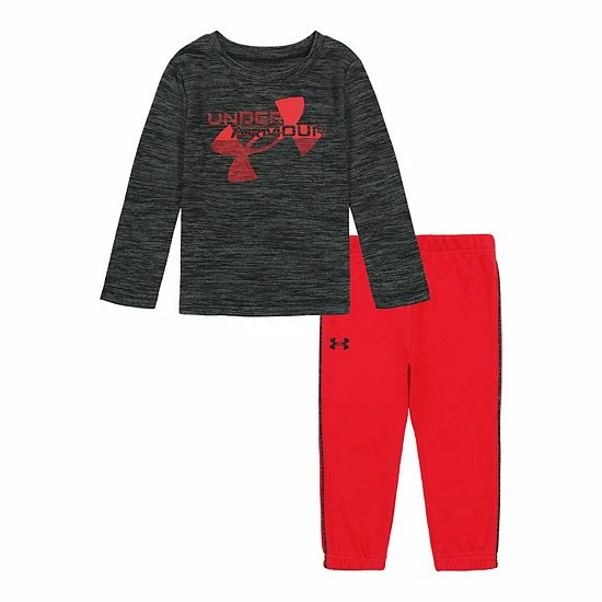 Baby Boy Under Armour Twist Logo Tee & Jogger Pants Set Oxford Blue 2 Baby Boy Under Armour Twist Logo Tee & Jogger Pants Set Oxford Blue - Image 2