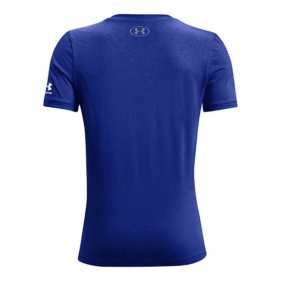 Boys 8-20 Under Armour Big Logo Flag Fill Tee Royal Blue 2 Boys 8-20 Under Armour Big Logo Flag Fill Tee Royal Blue - Image 2