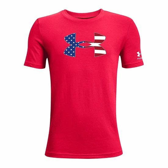 Boys 8-20 Under Armour Big Logo Flag Fill Tee Royal Blue 3 Boys 8-20 Under Armour Big Logo Flag Fill Tee Royal Blue - Image 3