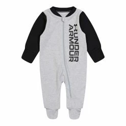 Baby Boy Under Armour Vertical Wordmark Graphic Raglan Sleep & Play