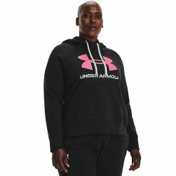 Plus Size Under Armour Rival Fleece Hoodie Steel Medium Heather