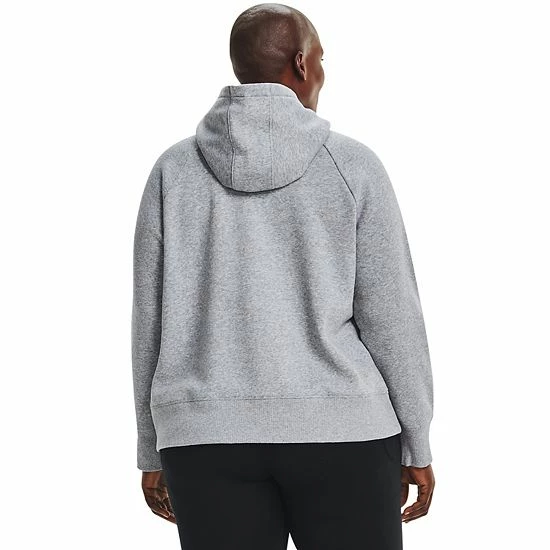 Plus Size Under Armour Rival Fleece Hoodie Steel Medium Heather 2 Plus Size Under Armour Rival Fleece Hoodie Steel Medium Heather - Image 2