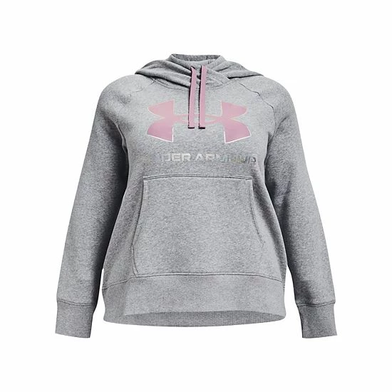 Plus Size Under Armour Rival Fleece Hoodie Steel Medium Heather 5 Plus Size Under Armour Rival Fleece Hoodie Steel Medium Heather - Image 5