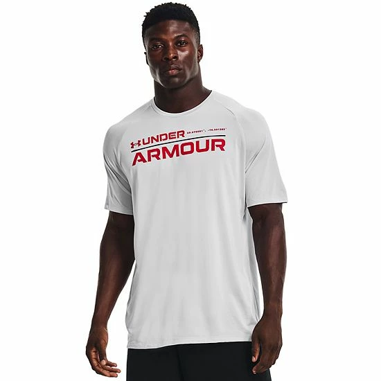 Men's Under Armour Wordmark Tech 2.0 Tee Penta Pink 8 Men's Under Armour Wordmark Tech 2.0 Tee Penta Pink - Image 8