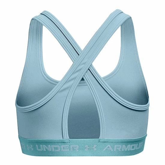 Girls 7-16 Under Armour Crossback Sports Bra White 2 Girls 7-16 Under Armour Crossback Sports Bra White - Image 2