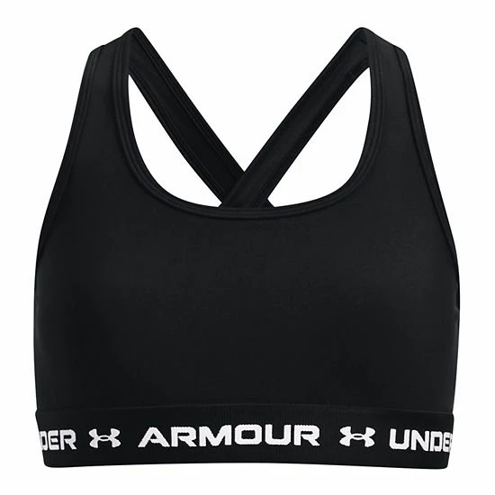 Girls 7-16 Under Armour Crossback Sports Bra White 5 Girls 7-16 Under Armour Crossback Sports Bra White - Image 5