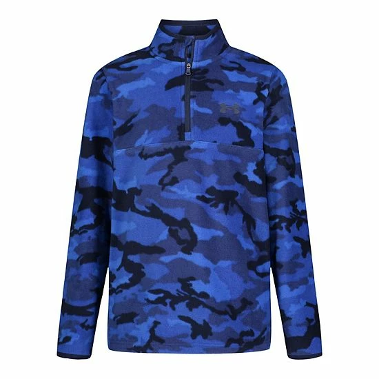 Boys Under Armour Camo Quarter-Zip Sweatshirt Midnight Navy Camo 4 Boys Under Armour Camo Quarter-Zip Sweatshirt Midnight Navy Camo - Image 4