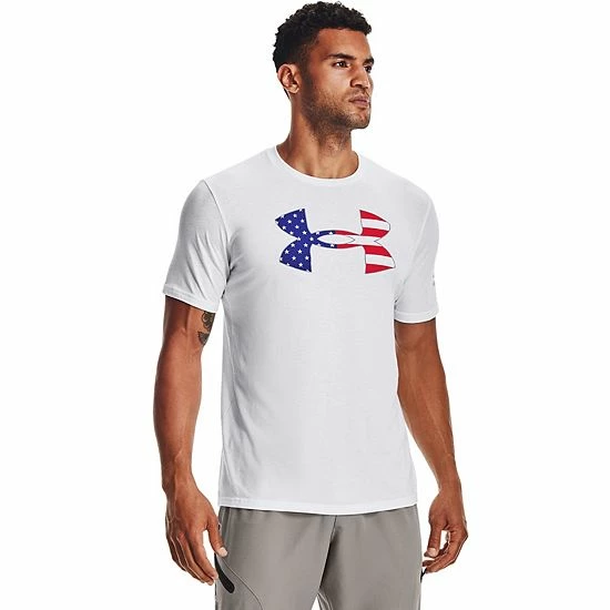 Men's Under Armour Freedom Big Logo Tee Steel 9 Men's Under Armour Freedom Big Logo Tee Steel - Image 9