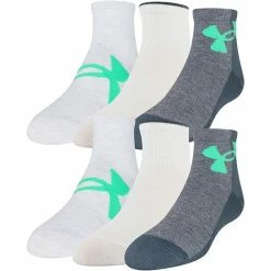 Boys Under Armour 6-Pack Essential Quarter-Cut Socks Academy Blue -Under Armour SHOP unnamed file 4253