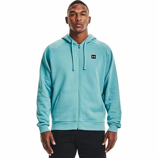 Men's Under Armour Rival Fleece Full-Zip Hoodie Mod Gray Light Heather 8 Men's Under Armour Rival Fleece Full-Zip Hoodie Mod Gray Light Heather - Image 8