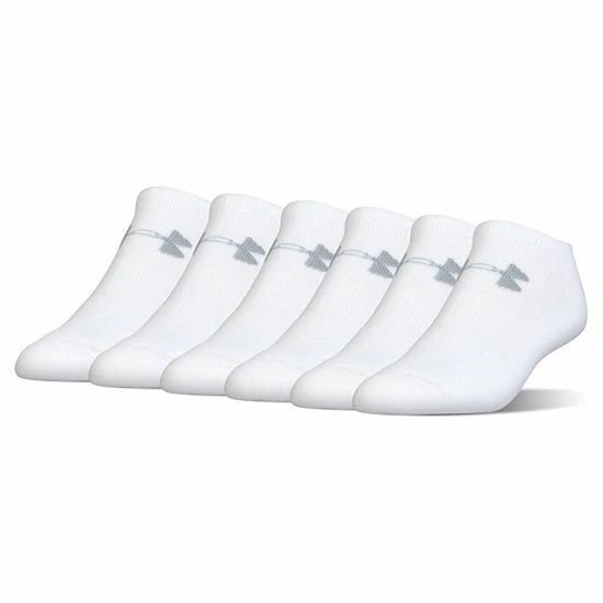 Boys Under Armour 6-Pack No-Show Socks Black Gray 3 Boys Under Armour 6-Pack No-Show Socks Black Gray - Image 3