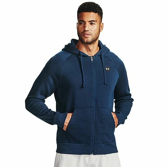 Men's Under Armour Rival Fleece Full-Zip Hoodie Mod Gray Light Heather 12 Men's Under Armour Rival Fleece Full-Zip Hoodie Mod Gray Light Heather - Image 12