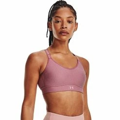 Under Armour Infinity Medium-Impact Sports Bra Purple Switch