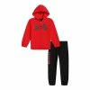 Boys 4-7 Under Armour Red & Black Logo Graphic Hoodie & Wordmark Jogger Pants Set