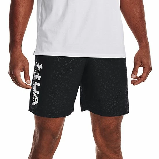 Men's Under Armour Woven Embossed Shorts Red White 9 Men's Under Armour Woven Embossed Shorts Red White - Image 9