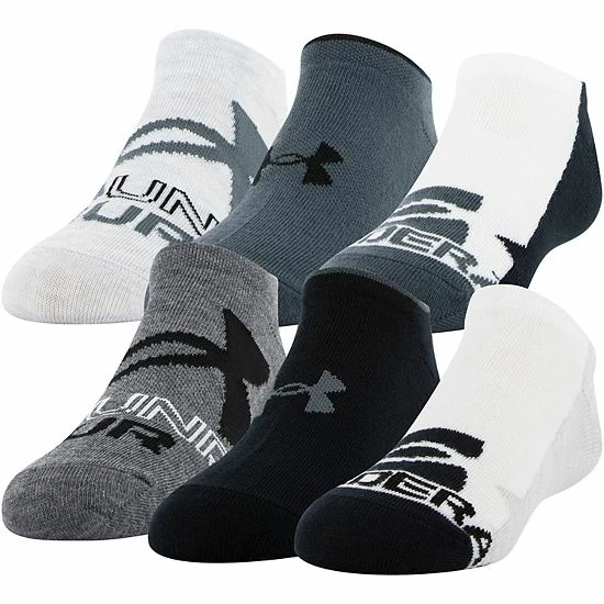 Boys Under Armour 6-Pack Essential Lite No-Show Socks Halo Gray 2 Boys Under Armour 6-Pack Essential Lite No-Show Socks Halo Gray - Image 2
