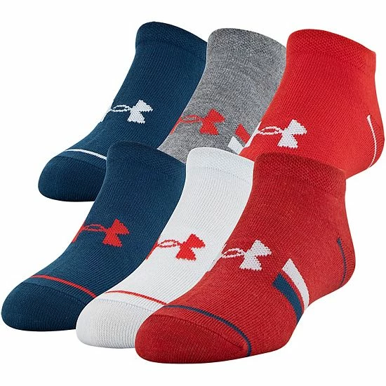 Boys Under Armour 6-Pack Essential Lite No-Show Socks Halo Gray 7 Boys Under Armour 6-Pack Essential Lite No-Show Socks Halo Gray - Image 7
