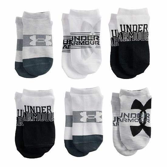 Boys Under Armour 6-Pack Essential Lite No-Show Socks Halo Gray 13 Boys Under Armour 6-Pack Essential Lite No-Show Socks Halo Gray - Image 13