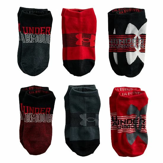Boys Under Armour 6-Pack Essential Lite No-Show Socks Halo Gray 14 Boys Under Armour 6-Pack Essential Lite No-Show Socks Halo Gray - Image 14