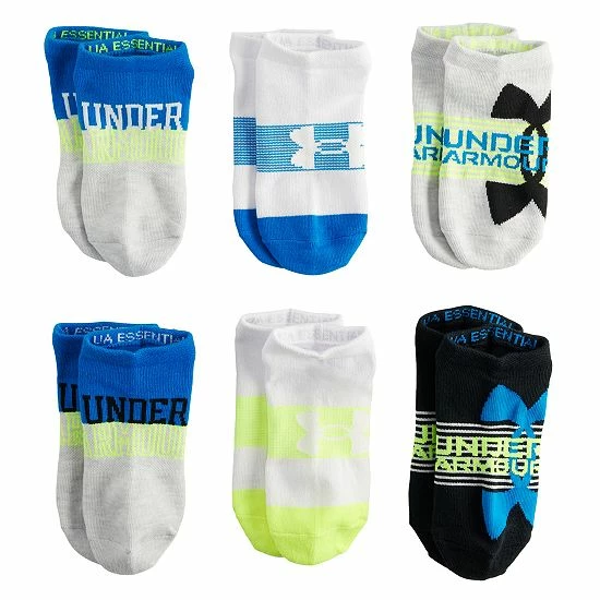 Boys Under Armour 6-Pack Essential Lite No-Show Socks Halo Gray 16 Boys Under Armour 6-Pack Essential Lite No-Show Socks Halo Gray - Image 16