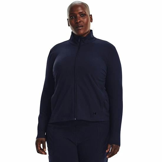 Plus Size Under Armour Motion Full-Zip Jacket Black 8 Plus Size Under Armour Motion Full-Zip Jacket Black - Image 8