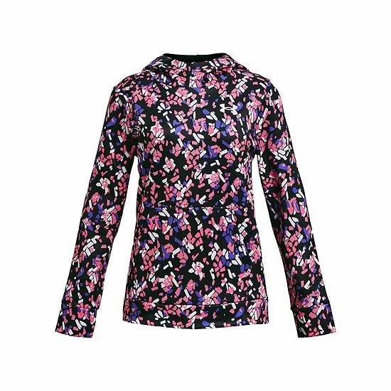 Girls 7-16 Under Armour Printed Fleece Hoodie Aqua Foam 4 Girls 7-16 Under Armour Printed Fleece Hoodie Aqua Foam - Image 4