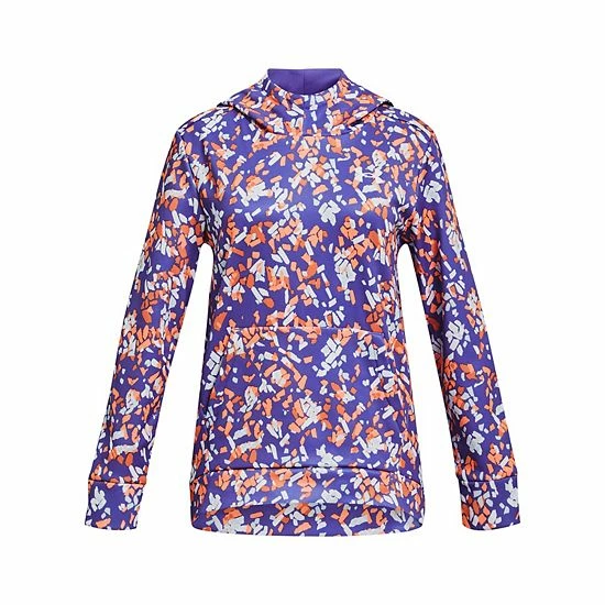 Girls 7-16 Under Armour Printed Fleece Hoodie Aqua Foam 6 Girls 7-16 Under Armour Printed Fleece Hoodie Aqua Foam - Image 6