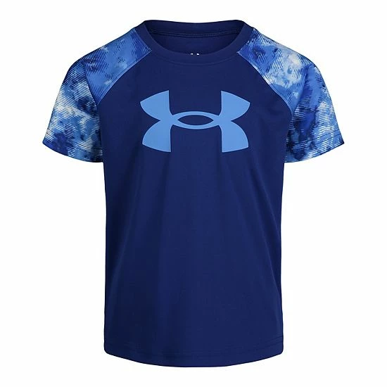 Boys 4-7 Under Armour Splice Dye Raglan Sleeve Logo Graphic Tee Bauhaus Blue 3 Boys 4-7 Under Armour Splice Dye Raglan Sleeve Logo Graphic Tee Bauhaus Blue - Image 3