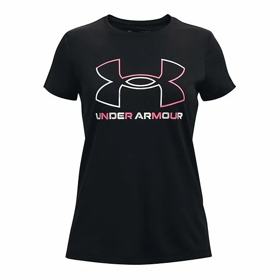 Girls 7-16 Under Armour Big Logo Tech Tee Black 1 Girls 7-16 Under Armour Big Logo Tech Tee Black