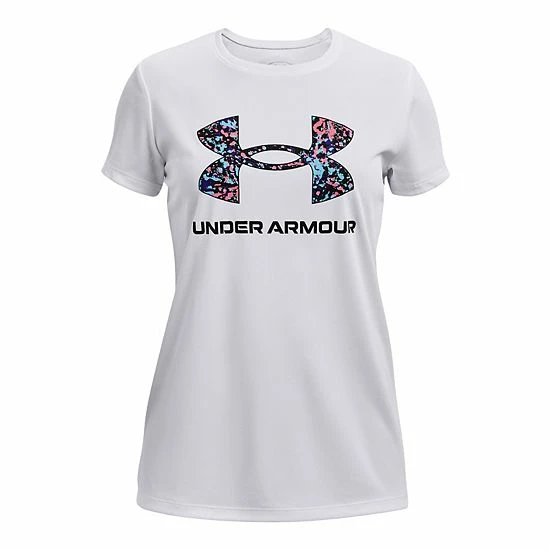 Girls 7-16 Under Armour Big Logo Tech Tee Black 7 Girls 7-16 Under Armour Big Logo Tech Tee Black - Image 7