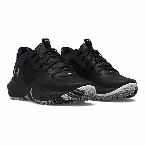 Under Armour Lockdown 6 Little Kids' Basketball Shoes Black Metallic Gold 3 Under Armour Lockdown 6 Little Kids' Basketball Shoes Black Metallic Gold - Image 3