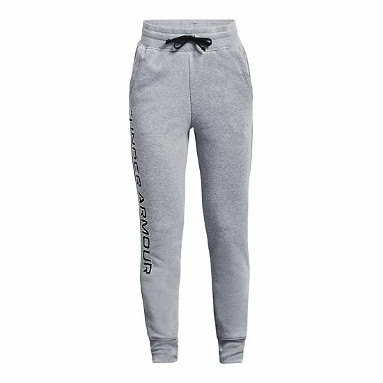 Girls 7-16 Under Armour Rival Fleece Joggers Black White Cerise 3 Girls 7-16 Under Armour Rival Fleece Joggers Black White Cerise - Image 3