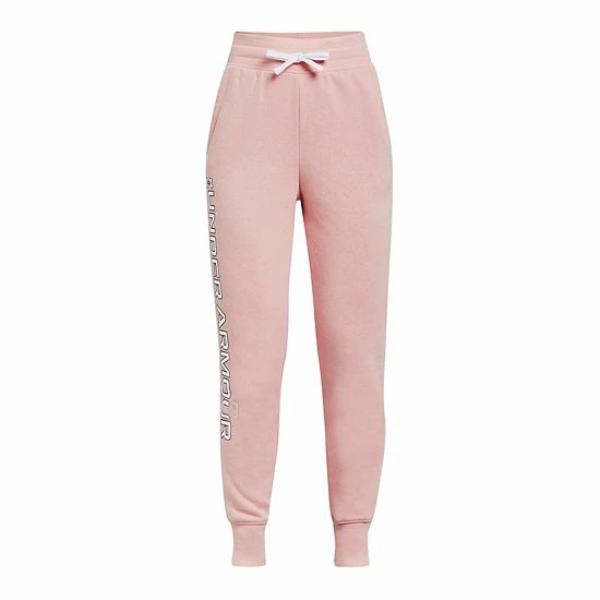 Girls 7-16 Under Armour Rival Fleece Joggers Black White Cerise 4 Girls 7-16 Under Armour Rival Fleece Joggers Black White Cerise - Image 4