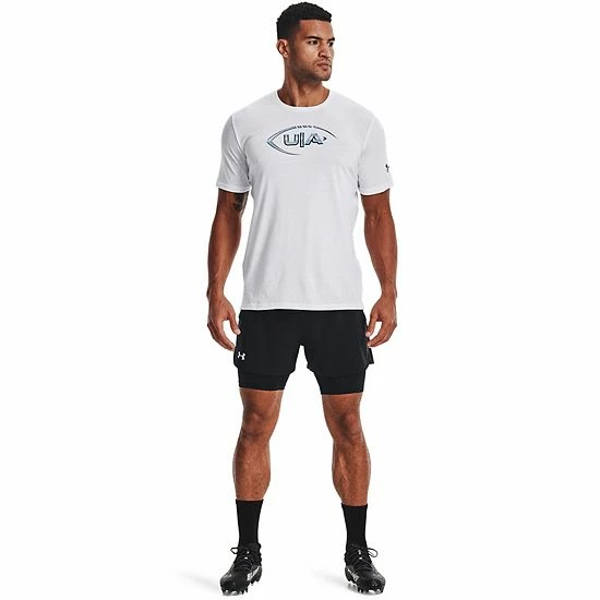 Men's Under Armour Football Chrome Branded Tee Black 3 Men's Under Armour Football Chrome Branded Tee Black - Image 3