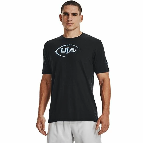 Men's Under Armour Football Chrome Branded Tee Black 7 Men's Under Armour Football Chrome Branded Tee Black - Image 7