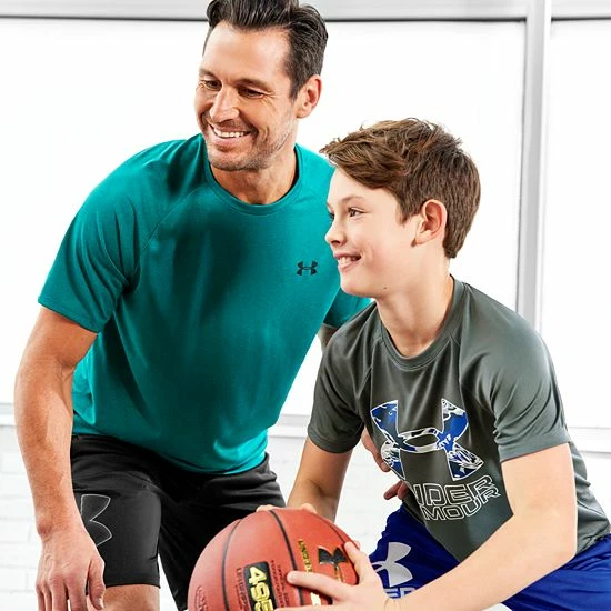 Boys 8-20 Under Armour Hybrid Print Tech Tee Midnight Navy 3 Boys 8-20 Under Armour Hybrid Print Tech Tee Midnight Navy - Image 3