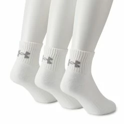 Men's Under Armour 3-pack Quarter Training Socks Steel Gray