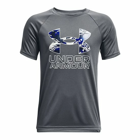 Boys 8-20 Under Armour Hybrid Print Tech Tee Midnight Navy 8 Boys 8-20 Under Armour Hybrid Print Tech Tee Midnight Navy - Image 8