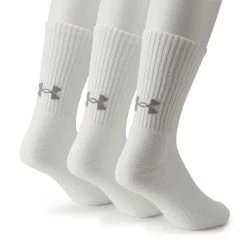 Men's Under Armour 3-pack Crew Training Socks White