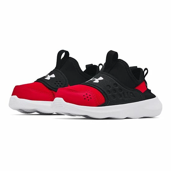 Under Armour RunPlay Baby/Toddler Running Shoes Black White 2 Under Armour RunPlay Baby/Toddler Running Shoes Black White - Image 2