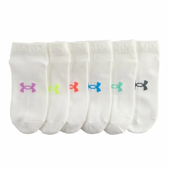 Women's Under Armour 6-Pack Essential Low Cut Socks White 3 Women's Under Armour 6-Pack Essential Low Cut Socks White - Image 3