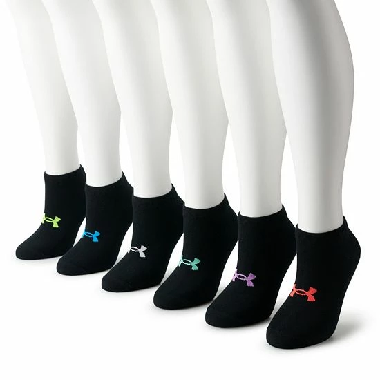 Women's Under Armour 6-Pack Essential Low Cut Socks White 4 Women's Under Armour 6-Pack Essential Low Cut Socks White - Image 4