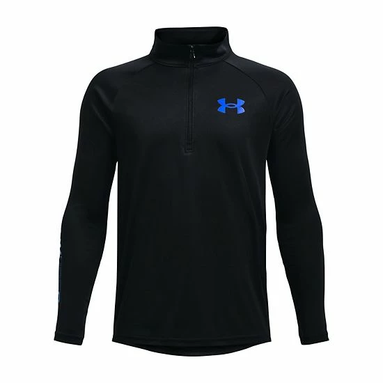 Boys 8-20 Under Armour Big Logo Tech Pullover Pitch Gray 1 Boys 8-20 Under Armour Big Logo Tech Pullover Pitch Gray