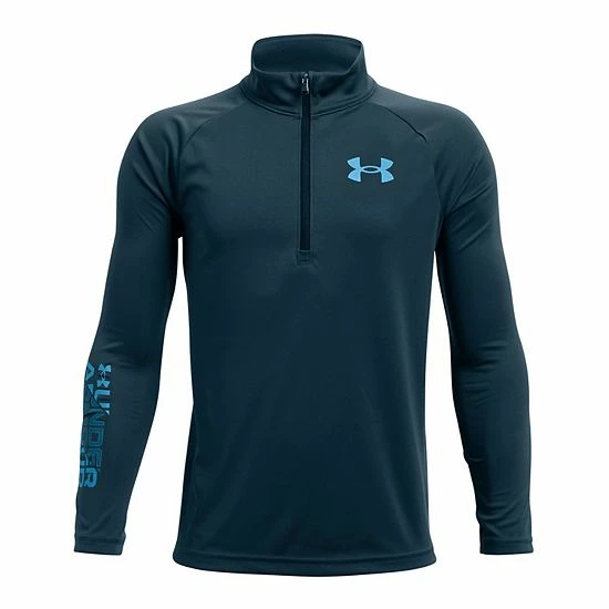 Boys 8-20 Under Armour Big Logo Tech Pullover Pitch Gray 3 Boys 8-20 Under Armour Big Logo Tech Pullover Pitch Gray - Image 3