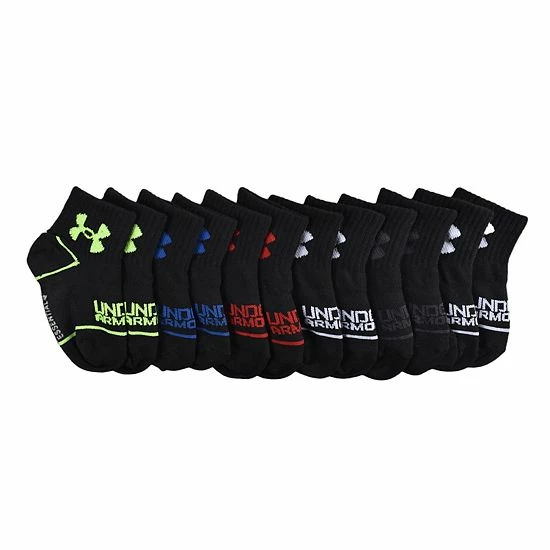Baby / Toddler Boy Under Armour 6-Pack Essential Quarter Socks Black 1 Baby / Toddler Boy Under Armour 6-Pack Essential Quarter Socks Black