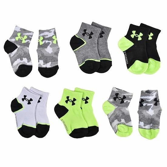Baby / Toddler Boy Under Armour 6-Pack Essential Quarter Socks Black 3 Baby / Toddler Boy Under Armour 6-Pack Essential Quarter Socks Black - Image 3
