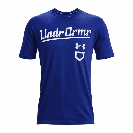 Men's Under Armour Baseball Script Tee Royal 4 Men's Under Armour Baseball Script Tee Royal - Image 4